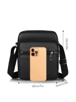 Small Square Bag Solid Black For Men